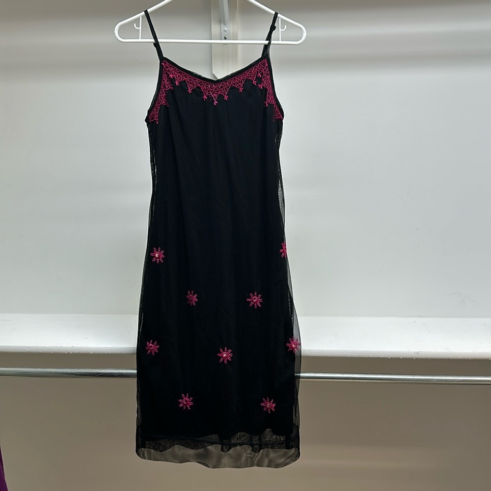 California concepts embroidered layered sundress